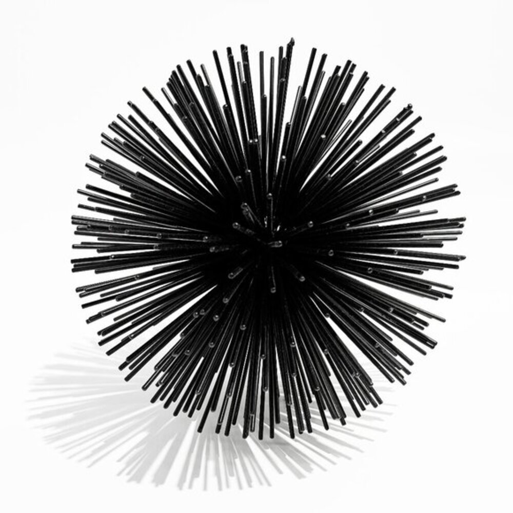 Black Starburst Spike Decor Sphere Ball Heavy Steel Urchin